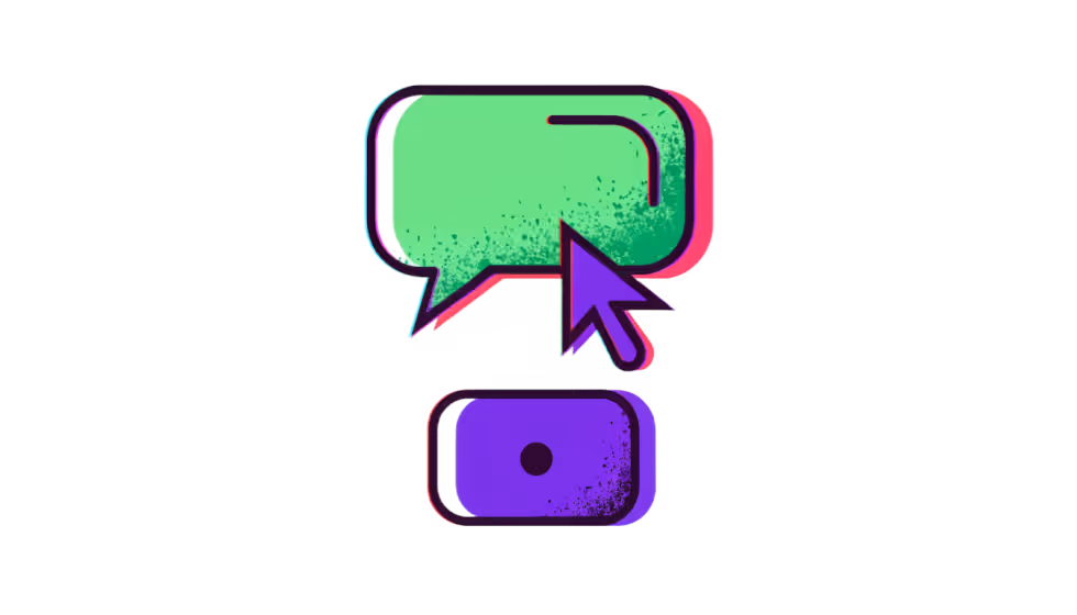 Ilustração de uma resposta de inteligência artificial citando o site de uma empresa como fonte