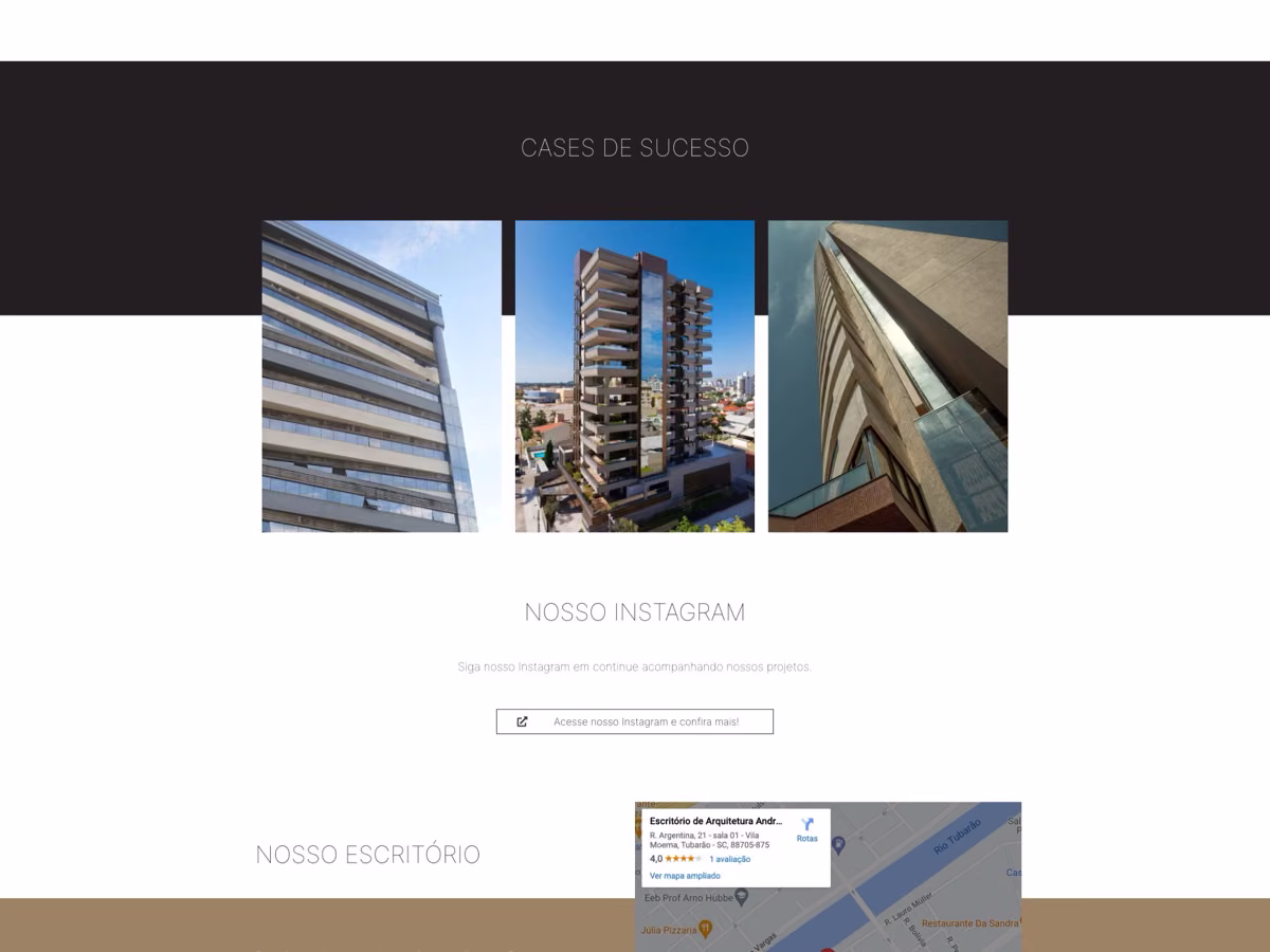 Mockup do site da Guglielmi Meneghel