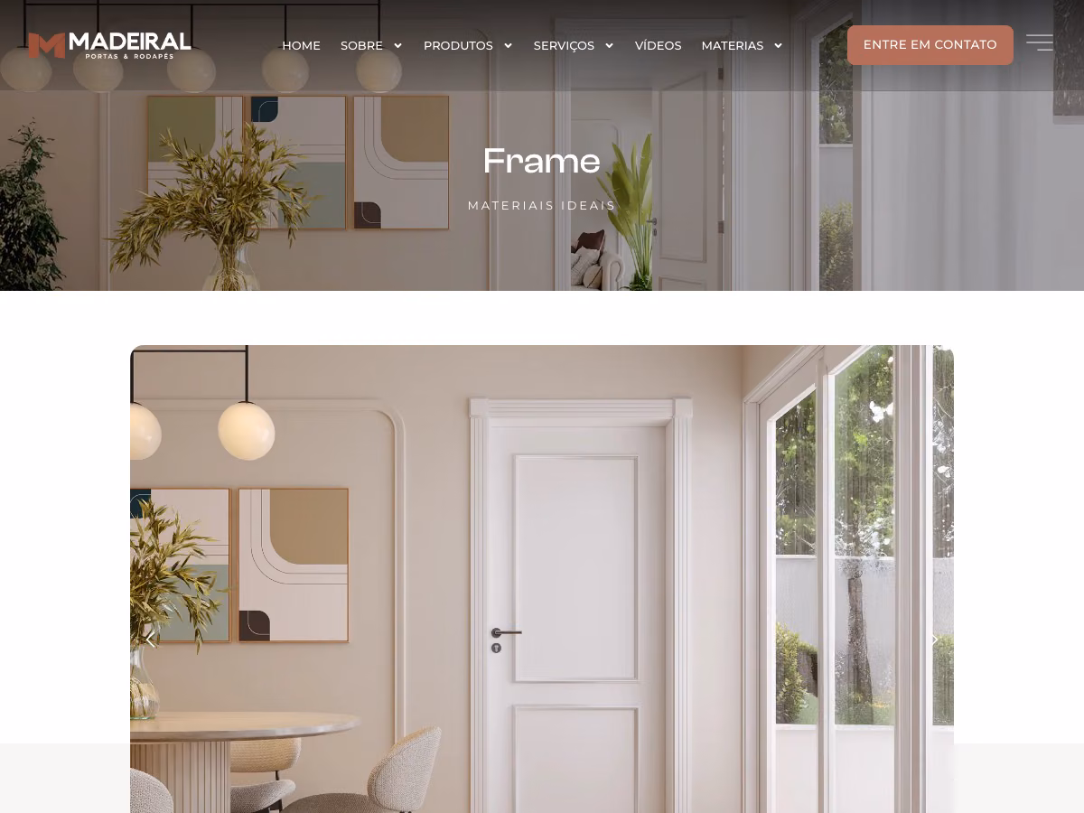 Mockup do site da Madeiral Portas