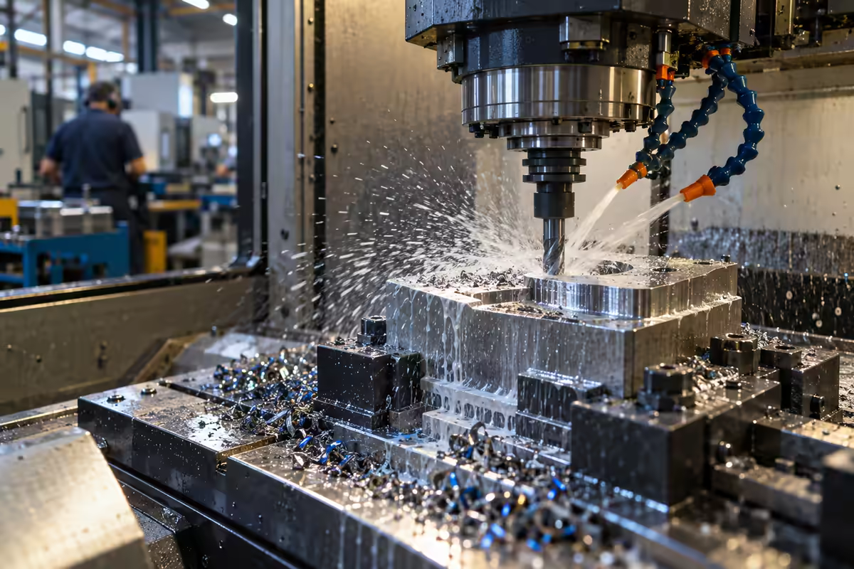 Na produção: A máquina, a peça e o cuidado que o comprador quer ver antes de pedir orçamento.
