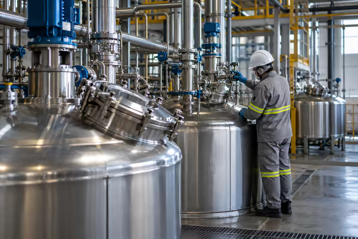 Na produção: A fábrica que existe atrás do portão, com processo e segurança.